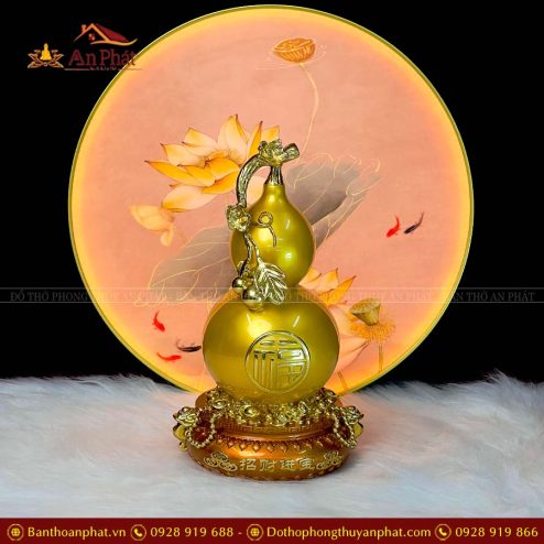 phong thuy decor ho lo chau bau vang cao cap pt008 4