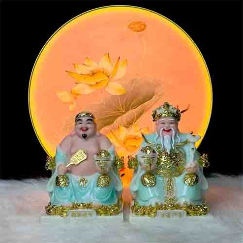 Tượng Thần Tài Ông Đia Đá Xanh Cao Cấp Bộ 2 Ông T044