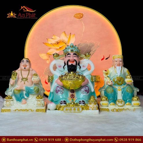 tuong than tai tho dia da nhap khau xanh bo 3 ong t013 5