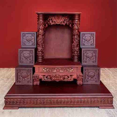 Ban Thần Tài Ông Địa Gỗ Hương TT1819