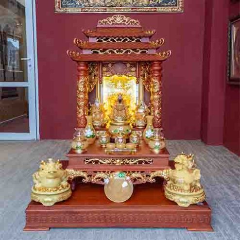 Ban Thần Tài Thổ Địa 3 Mái Đồ Thờ Nhập Khẩu TT1825