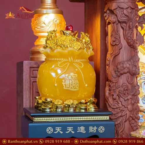 Bàn Thần Tài Thổ Địa 3 Mái Gỗ Hương Đồ Thờ Hợp Kim TT1836 38 ban than tai tho dia 3 mai go huong do tho hop kim tt898 12