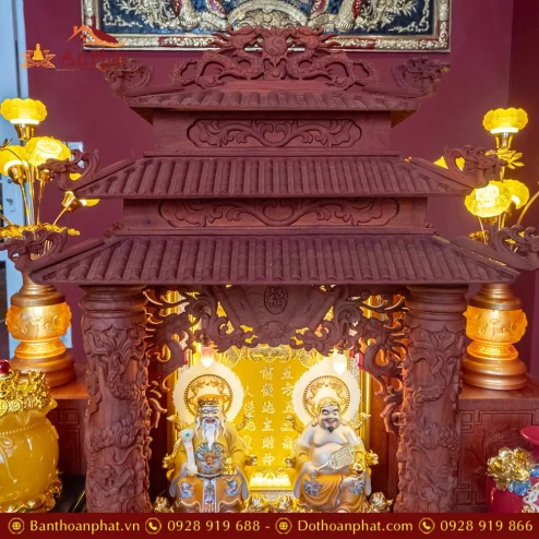 Bàn Thần Tài Thổ Địa 3 Mái Gỗ Hương Đồ Thờ Hợp Kim TT1836 46 ban than tai tho dia 3 mai go huong do tho hop kim tt898 20