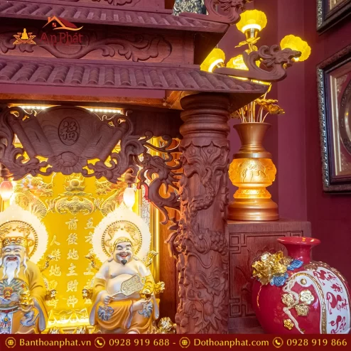 Bàn Thần Tài Thổ Địa 3 Mái Gỗ Hương Đồ Thờ Hợp Kim TT1836 47 ban than tai tho dia 3 mai go huong do tho hop kim tt898 21