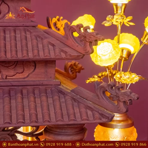 Bàn Thần Tài Thổ Địa 3 Mái Gỗ Hương Đồ Thờ Hợp Kim TT1836 49 ban than tai tho dia 3 mai go huong do tho hop kim tt898 23