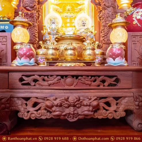 Bàn Thần Tài Thổ Địa 3 Mái Gỗ Hương Đồ Thờ Hợp Kim TT1836 52 ban than tai tho dia 3 mai go huong do tho hop kim tt898 26
