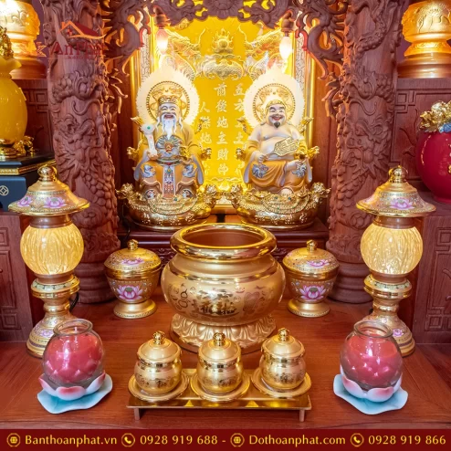 Bàn Thần Tài Thổ Địa 3 Mái Gỗ Hương Đồ Thờ Hợp Kim TT1836 32 ban than tai tho dia 3 mai go huong do tho hop kim tt898 6