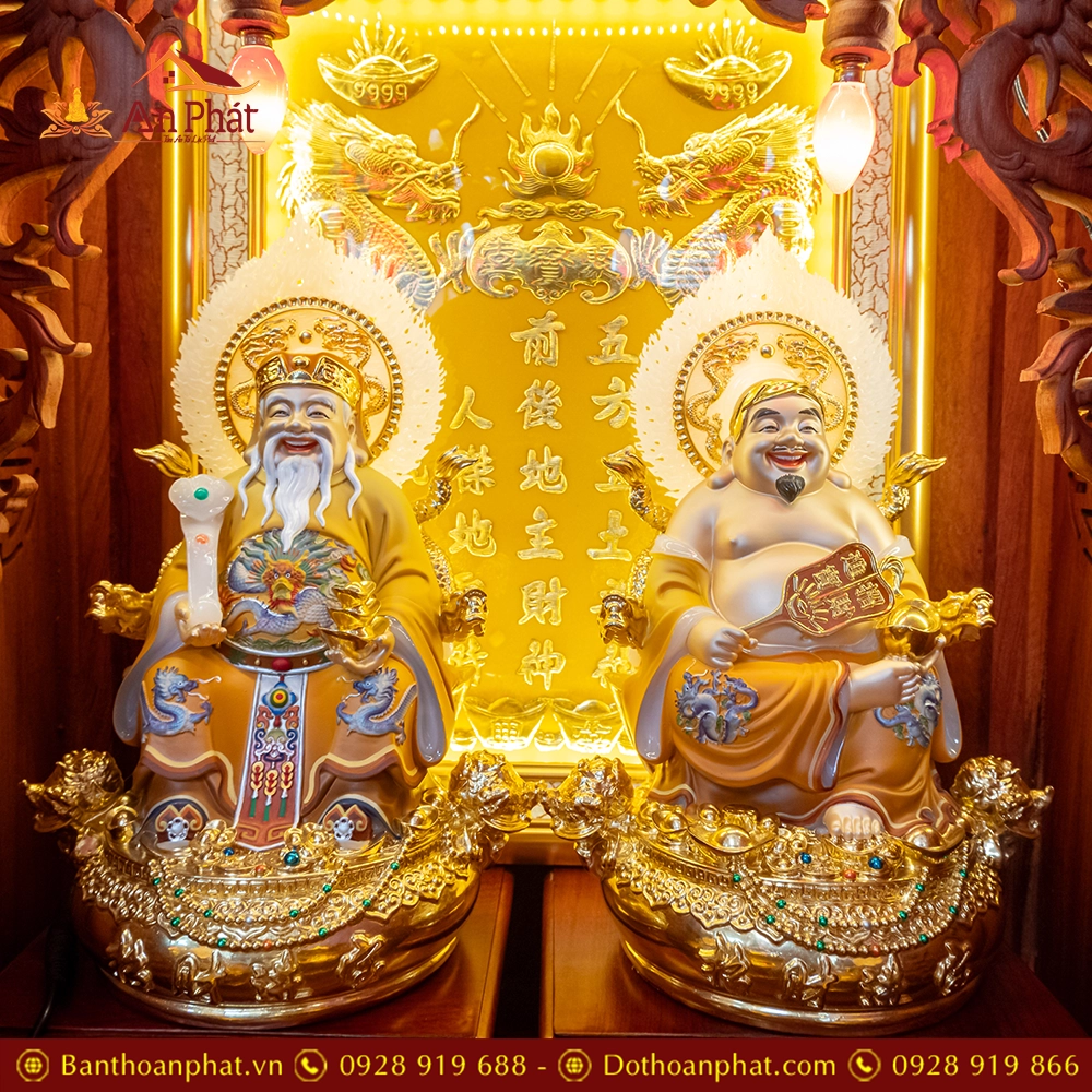 Bàn Thần Tài Thổ Địa 3 Mái Gỗ Hương Đồ Thờ Hợp Kim TT1836 6 ban than tai tho dia 3 mai go huong do tho hop kim tt898 7