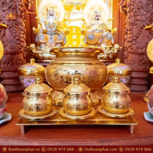 Bàn Thần Tài Thổ Địa 3 Mái Gỗ Hương Đồ Thờ Hợp Kim TT1836 34 ban than tai tho dia 3 mai go huong do tho hop kim tt898 8