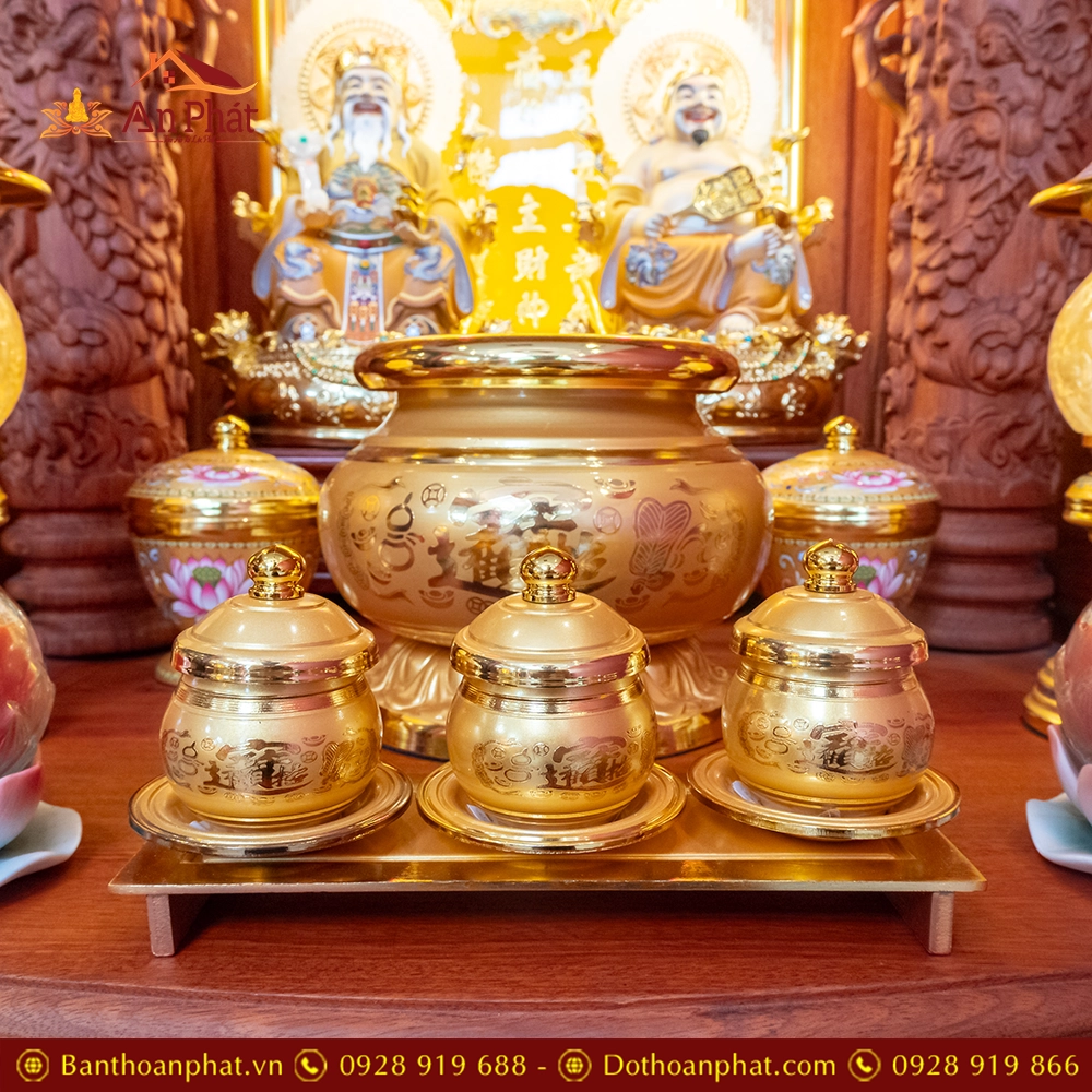 Bàn Thần Tài Thổ Địa 3 Mái Gỗ Hương Đồ Thờ Hợp Kim TT1836 7 ban than tai tho dia 3 mai go huong do tho hop kim tt898 8