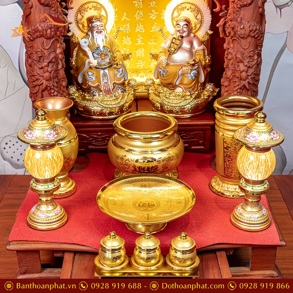 Bàn Thần Tài Thổ Địa Gỗ Hương 3 Mái Đồ Thờ Hợp Kim TT1834 4 ban than tai tho dia go huong 3 mai do tho hop kim tt896 5