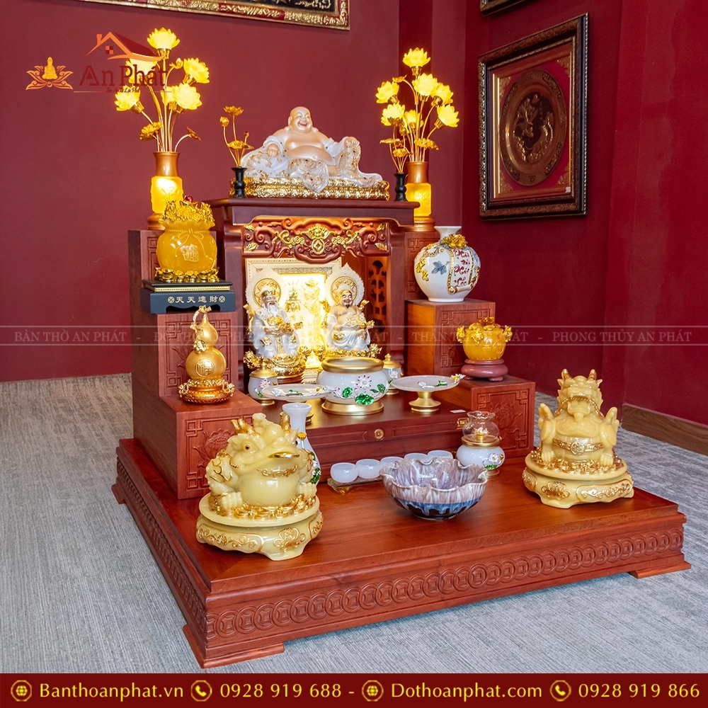 Bàn Thờ Thần Tài Cao Cấp Đồ Thờ Ngọc Hoa Sen TT1841 2 ban tho than tai cao cap do tho ngoc hoa sen tt903 3