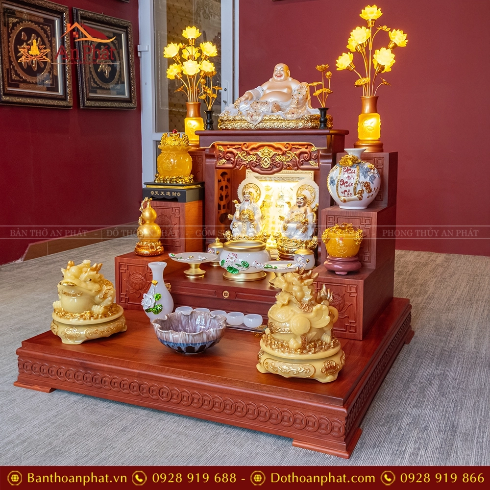 Bàn Thờ Thần Tài Cao Cấp Đồ Thờ Ngọc Hoa Sen TT1841 3 ban tho than tai cao cap do tho ngoc hoa sen tt903 4
