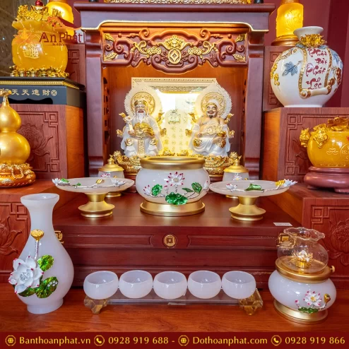 Bàn Thờ Thần Tài Cao Cấp Đồ Thờ Ngọc Hoa Sen TT1841 27 ban tho than tai cao cap do tho ngoc hoa sen tt903 7