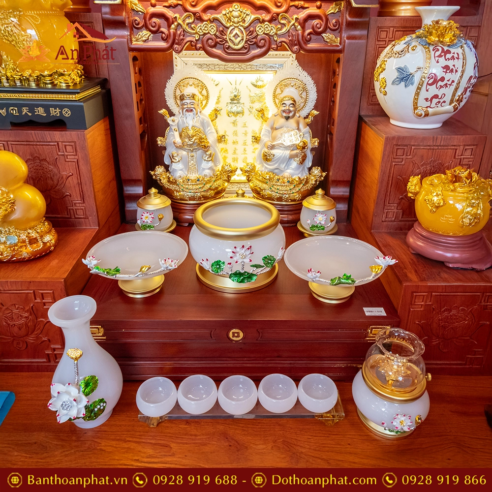 Bàn Thờ Thần Tài Cao Cấp Đồ Thờ Ngọc Hoa Sen TT1841 7 ban tho than tai cao cap do tho ngoc hoa sen tt903 8