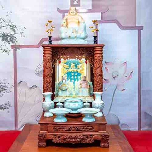 Bàn Thờ Thần Tài Gỗ Hương Đồ Thờ Nhập Khẩu TT1842
