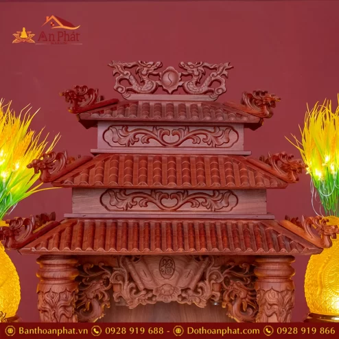 Bàn Thờ Thần Tài Thổ Địa Gỗ Hương Đủ Đồ Thờ TT1840 36 ban tho than tai tho dia go huong du do tho tt902 17