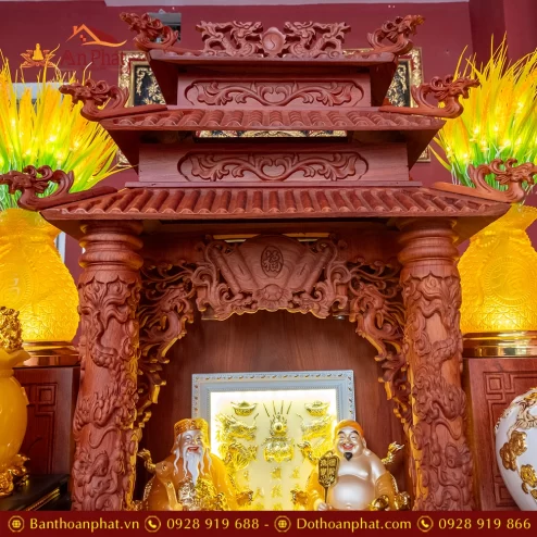 Bàn Thờ Thần Tài Thổ Địa Gỗ Hương Đủ Đồ Thờ TT1840 39 ban tho than tai tho dia go huong du do tho tt902 20