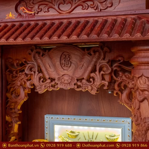 Bàn Thờ Thần Tài Thổ Địa Gỗ Hương Đủ Đồ Thờ TT1840 40 ban tho than tai tho dia go huong du do tho tt902 21