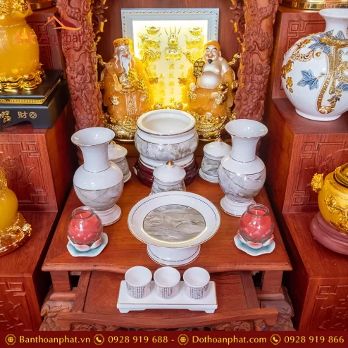 Bàn Thờ Thần Tài Thổ Địa Gỗ Hương Đủ Đồ Thờ TT1840 25 ban tho than tai tho dia go huong du do tho tt902 6