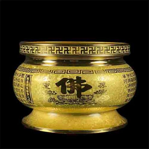 Bát Hương Đồng HC Tâm Kinh Vàng DT257
