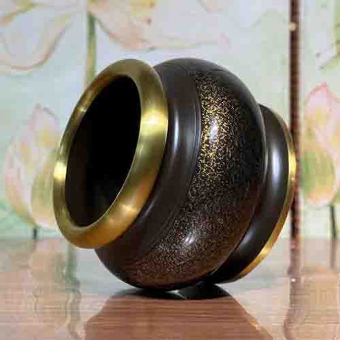 Bát Hương Đồng Vân Đá Đen DT273