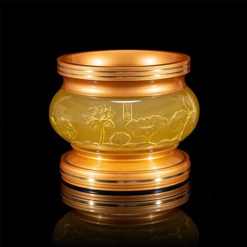 Bát Hương Lưu Ly Hà Vận Hoa Sen Cao Cấp DT325