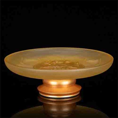 Mâm Bồng Cửu Liên Lưu Ly Vàng DT252