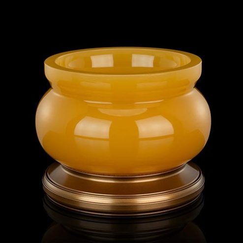 Bát Hương Ngọc Bọc Đồng Màu Thạch Anh DT206
