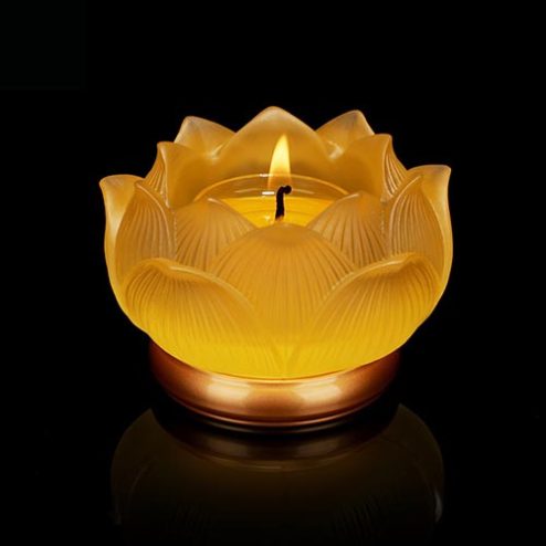 Chân Nến Lưu Ly Chân Đồng Vàng Cao Cấp CN001