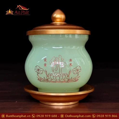choe tho da luu ly xanh luc hoa sen chu phat dt29600003