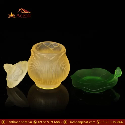 choe tho luu ly phuc lien de sen la xanh cao 9cm dt34400001