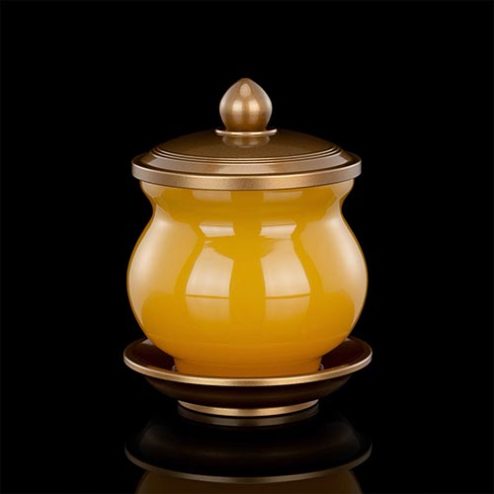 Chóe Thờ Ngọc Bọc Đồng Màu Thạch Anh DT207