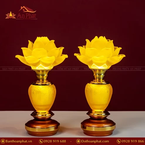 Đèn thờ lưu ly hoa sen An Phát