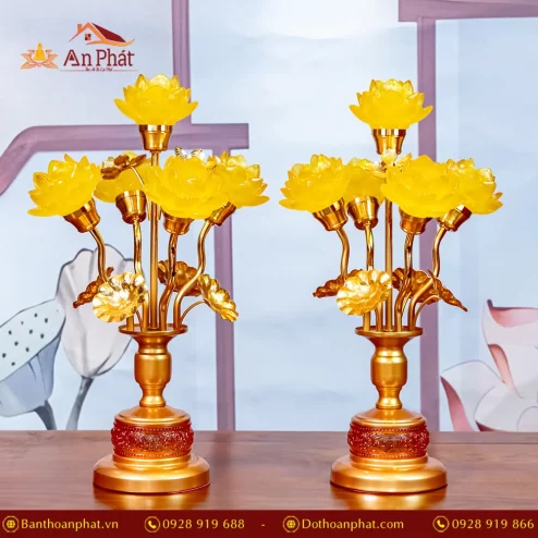 Đèn thờ điện lưu ly hoa sen DTD1340 An Phát