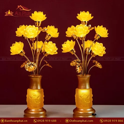 Đèn thờ cúng nhập khẩu Đài Loan cao cấp đẹp