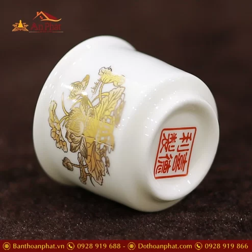 ky chen tho su trang hoa sen vang dt249 6