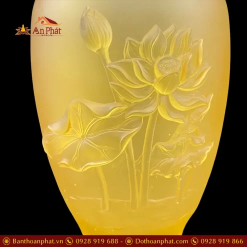 lo hoa luu ly thanh lien hoa sen noi cao 25cm dt33300003