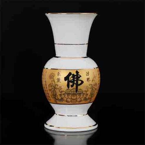 Lọ Hoa Sứ Tâm Kinh Vàng DT230