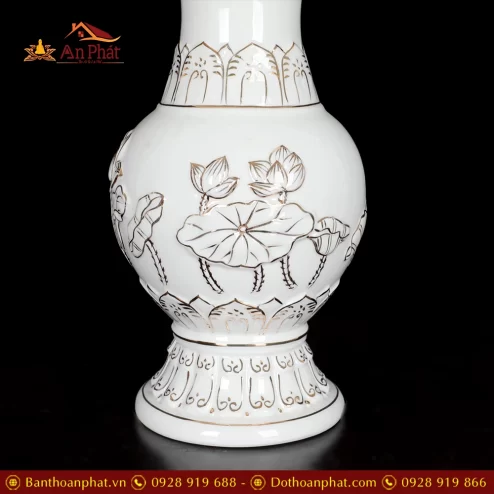lo hoa su trang hoa sen vien vang dt240 2
