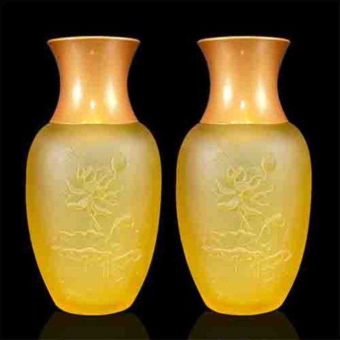 Lọ Hoa Thanh Liên Miệng Đồng Hoa Sen Nổi DT254