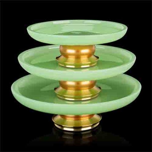 Mâm Bồng Đá Lưu Ly Xanh Ngọc Cao Cấp DT291