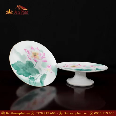 mam bong su trang hoa sen hong la xanh dt28000005