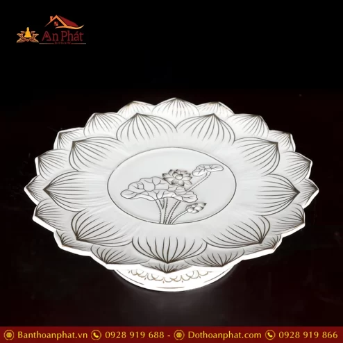 mam bong su trang hoa sen vien vang dt239 4