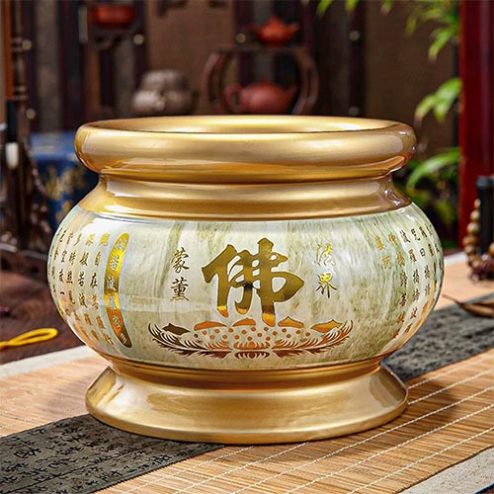 Bát Hương Sứ Bát Nhã Tâm Kinh Chữ Phật DT619