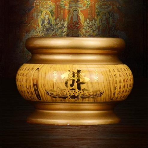 Bát Hương Sứ Bát Nhã Tâm Kinh Vàng Chữ Phật DT628