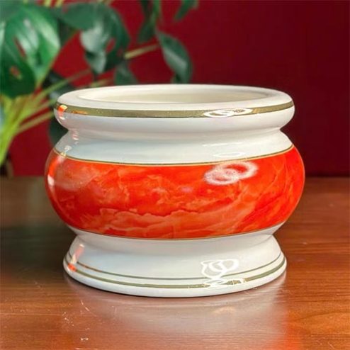 Bát Hương Sứ Giả Đá Đỏ Nhập Khẩu DT546
