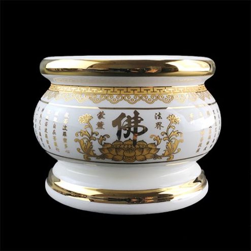 Bát Hương Sứ Tâm Kinh Trắng Cao Cấp DT483