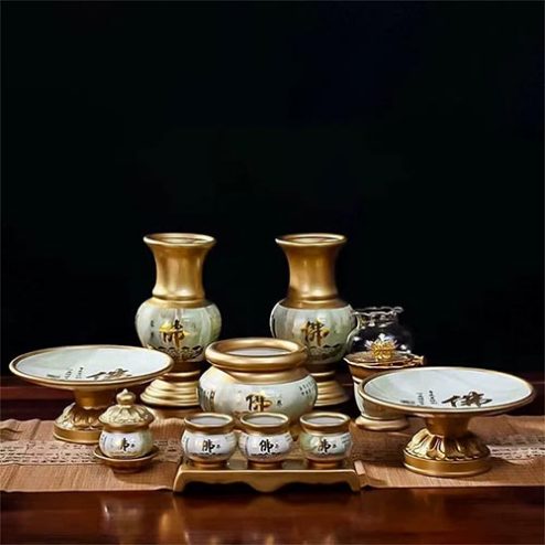 Bộ Đồ Thờ Sứ Bát Nhã Tâm Kinh Chữ Phật DT103