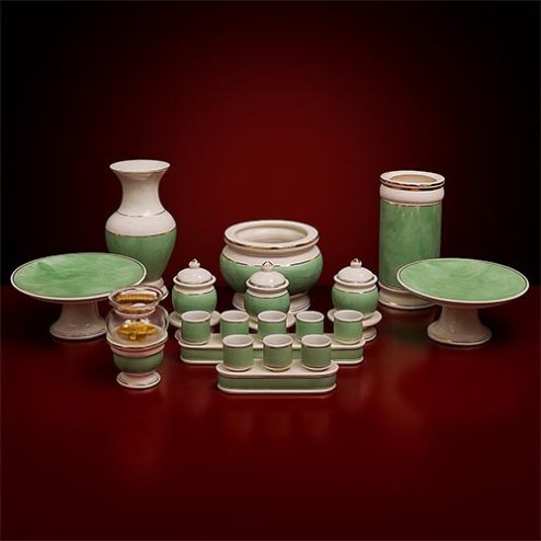 Bộ Đồ Thờ Sứ Giả Đá Xanh Ngọc Nhập Khẩu BDT092